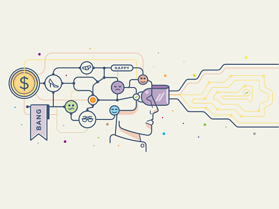 Emotion, gesture and action recognition illustration