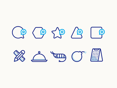 Variable icon styles app bomb branding circle color design heart icon illustration logo rectangle shrimp star style ui variable vector