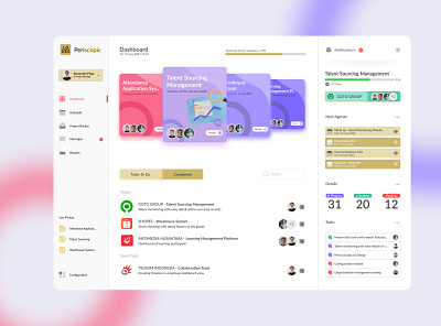 Periscopic - Project Management Dashboard application branding dashboard frontend graphic design grapichdesign illustrator project management uidesign uiux uxdesign