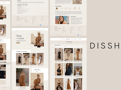 Dissh design ecommerce illustration logo redesign ui ui kit design web design website website design