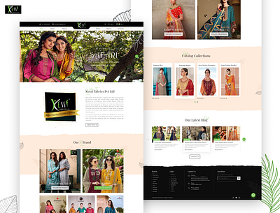 Kessi - Fashion website branding design illustration ui ui kit design ux vector web design website website design