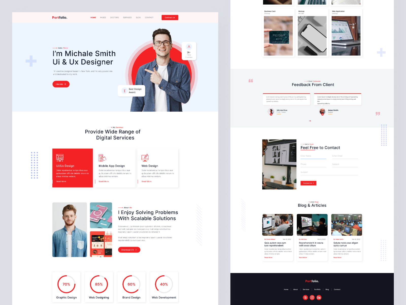 Personal Portfolio Website Design by Rejaul Karim Babor _ on Dribbble