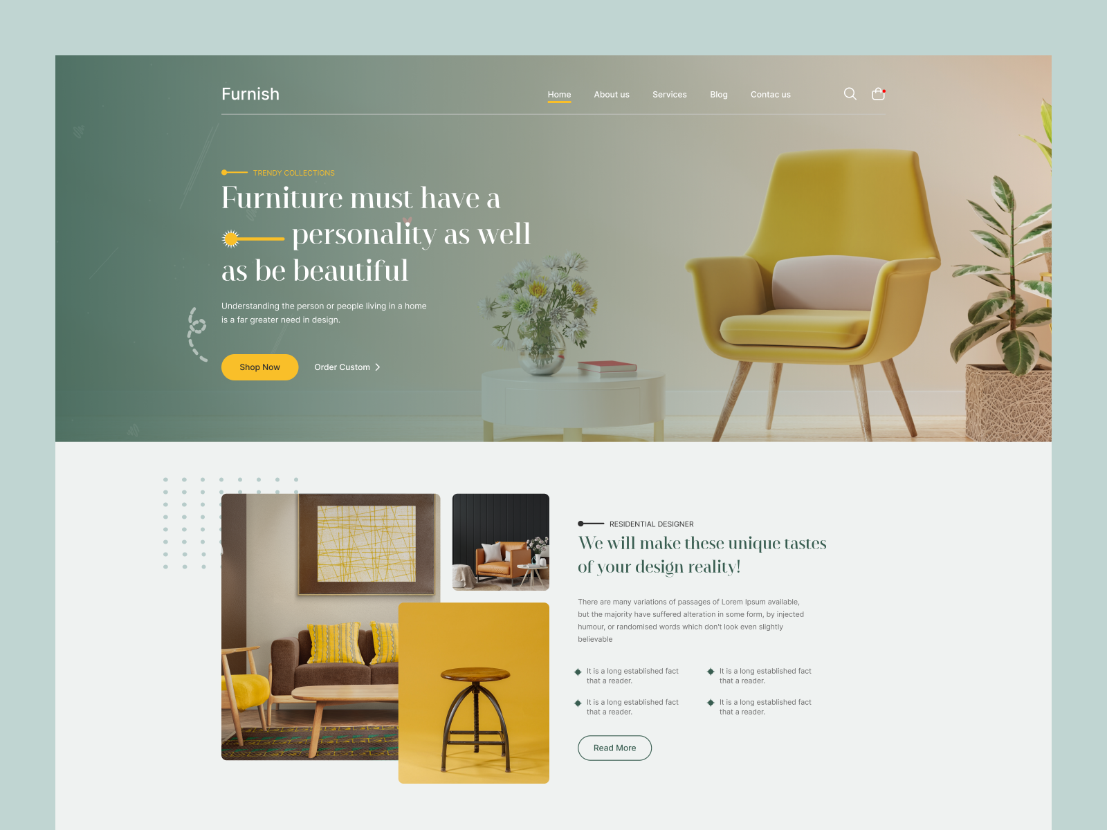 Furnish - Modern Furniture Landing Page by Rejaul Karim Babor _ on Dribbble