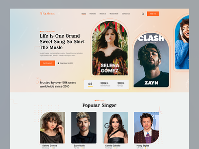 Music Platform Landing Page - RkMusic