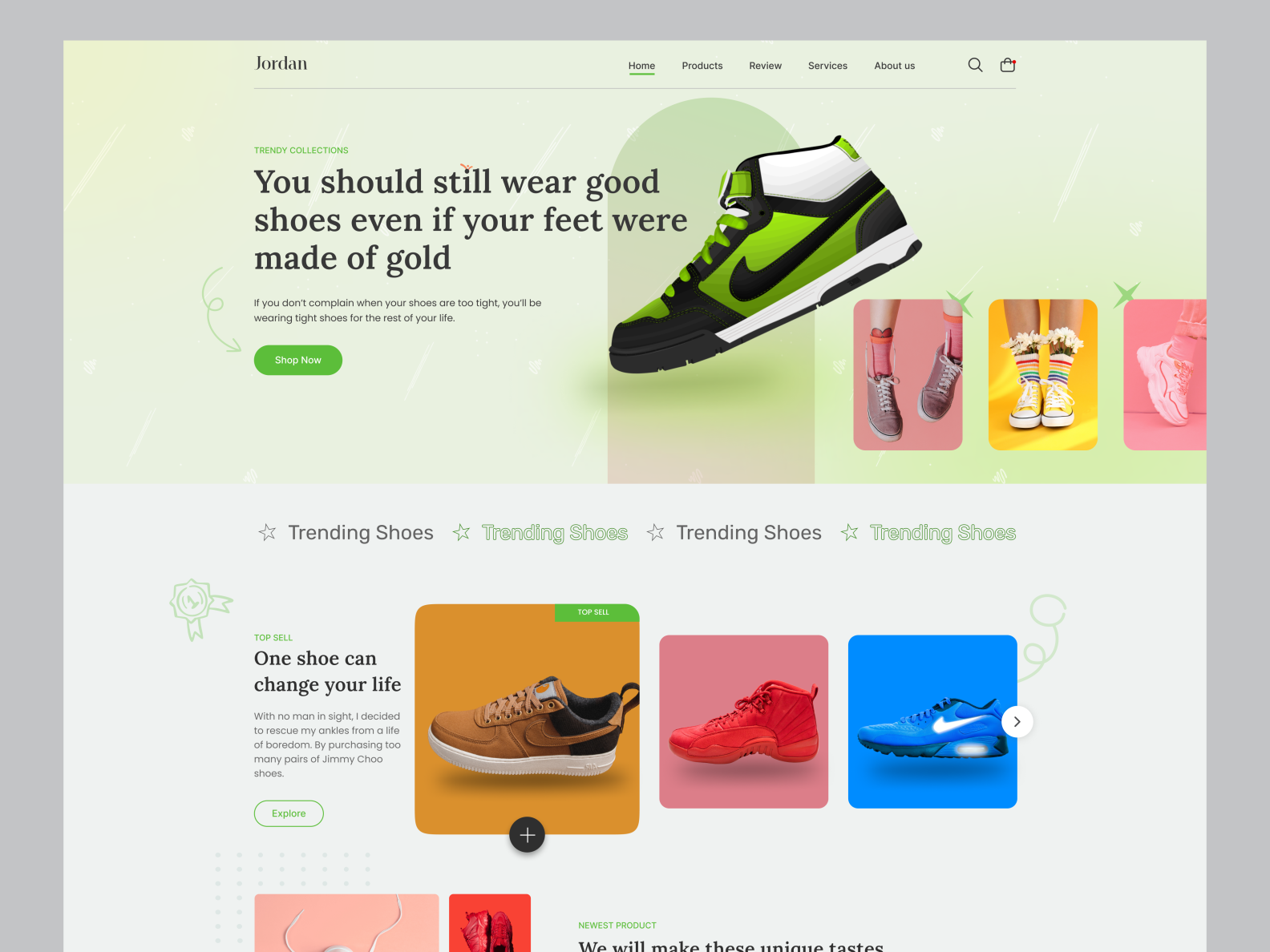 Nike Shoes Landing Page by Rejaul Karim Babor _ on Dribbble