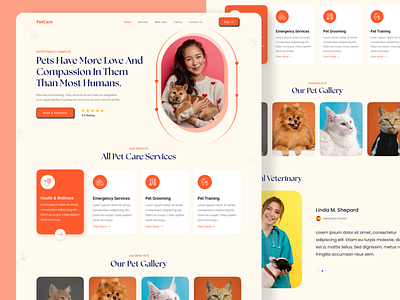 Pet Care Website Design
