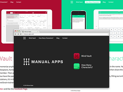 Manual Apps Site 2.0 web design