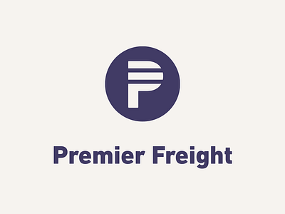 Premier Freight Logo: Vertical Lockup logo