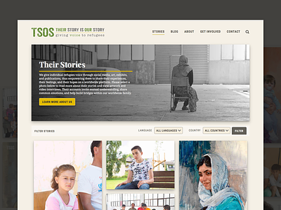 Their Story is Our Story Homepage web design website