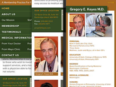 Dr Keyes Responsive Website Screens doctor responsive web design