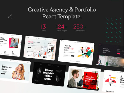 vCamp- React Creative Agency & React Portfolio Template agency landing page personal portfolio portfolio react template trendy ui ux