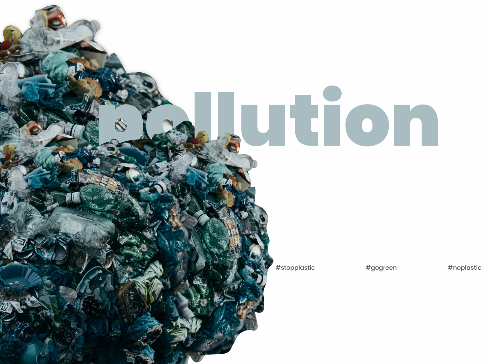 collage regarding plastic pollution problem by marynaja on Dribbble