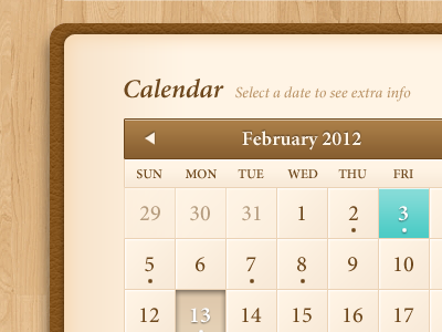 Calendar calendar ui design