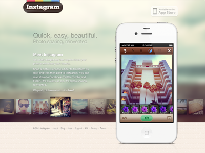Instagram Website Redesign