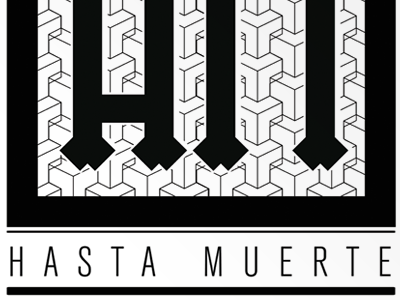 Hasta Muerte bw design hispanic poster