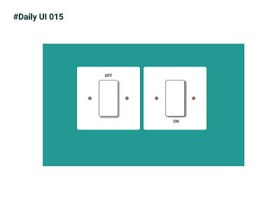 #Daily UI 015 - ON/OFF Switch color drop shadow ellipes rectangles text