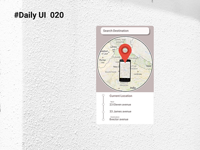 #Daily UI 020 Location Tracker colors dropshadow ellipes image line ractangles text