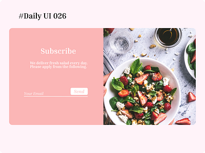 #Daily UI 026 - Subscribe color image italic line rectangle text
