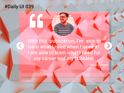 #Daily UI 39 - Testimonials color effects ellipes image rectangles texture vector