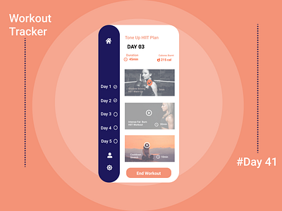#Daily UI - 041 : Workout Tracker