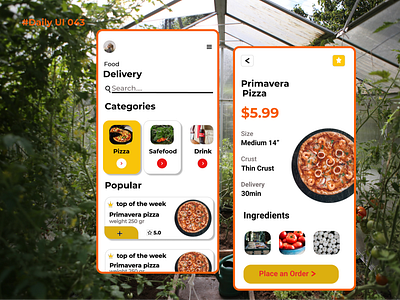 #Daily UI 043 - Food-Drink Menu color ellipes images lines texture vectors