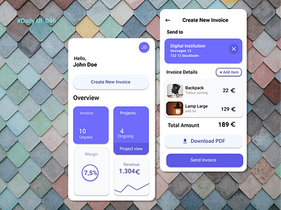#Daily UI 046 - Invoice