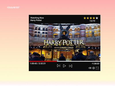 #Daily UI 057 - Video Player clean creative daily ui 57 dailyui dailyuichallenge design figmadesign image ios movies player video player webdesign