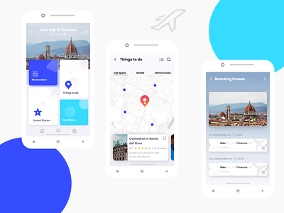 #Daily UI 079 - Itinerary guide airplane app clean color daily ui 79 itinerary map planning trips ui design vector