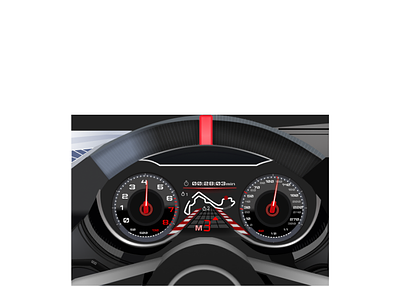 #Car interface design 3d effects arc tool vector car interface color theory daily ui 34 ellipes figma illustration neonmorphic rectangle vector speedmeter time screen vector