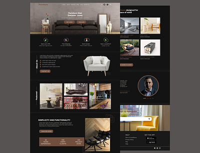 #Furniture landing page 2021 3d clean creative effects figma furniture furniture design interior landing page minimalism ui ui ux design web design