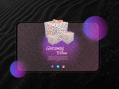 #Daily UI Challenge 97 - Giveaway