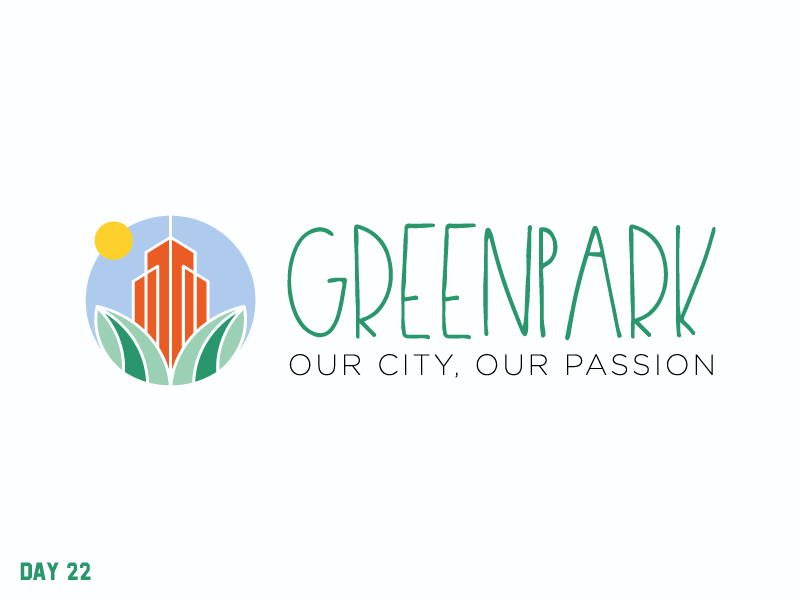Daily Logo Challenge 22/50 park green city simple daily challenge dailylogochallenge daily logo design