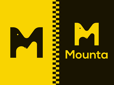 Mounta-M letter Minimal logo