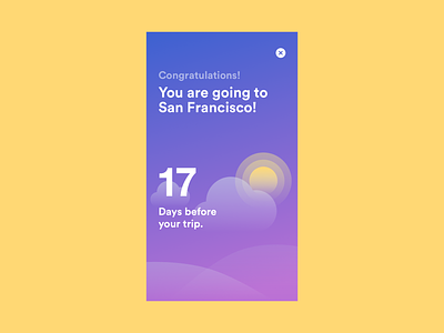 Triptana — Trip Countdown app countdown gradient graphic illustration interface ios mobile ui ui design user interface design ux visual design