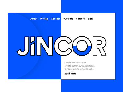 Jincor — Digital Product Design blockchain blue clean corporate design ico interface landing landing page logo ui user inteface user interface design ux visual design web web design web ui webdesign website