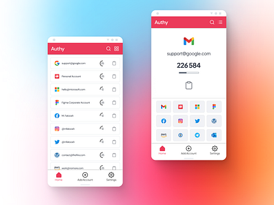 Authy Concept Redesign app authy branding concept design redesign twilio ui ux