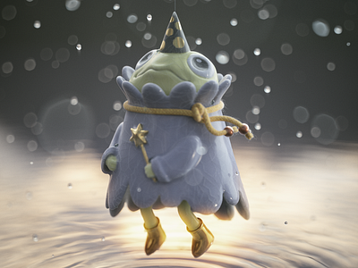 Rain wizard. Porcelain frog