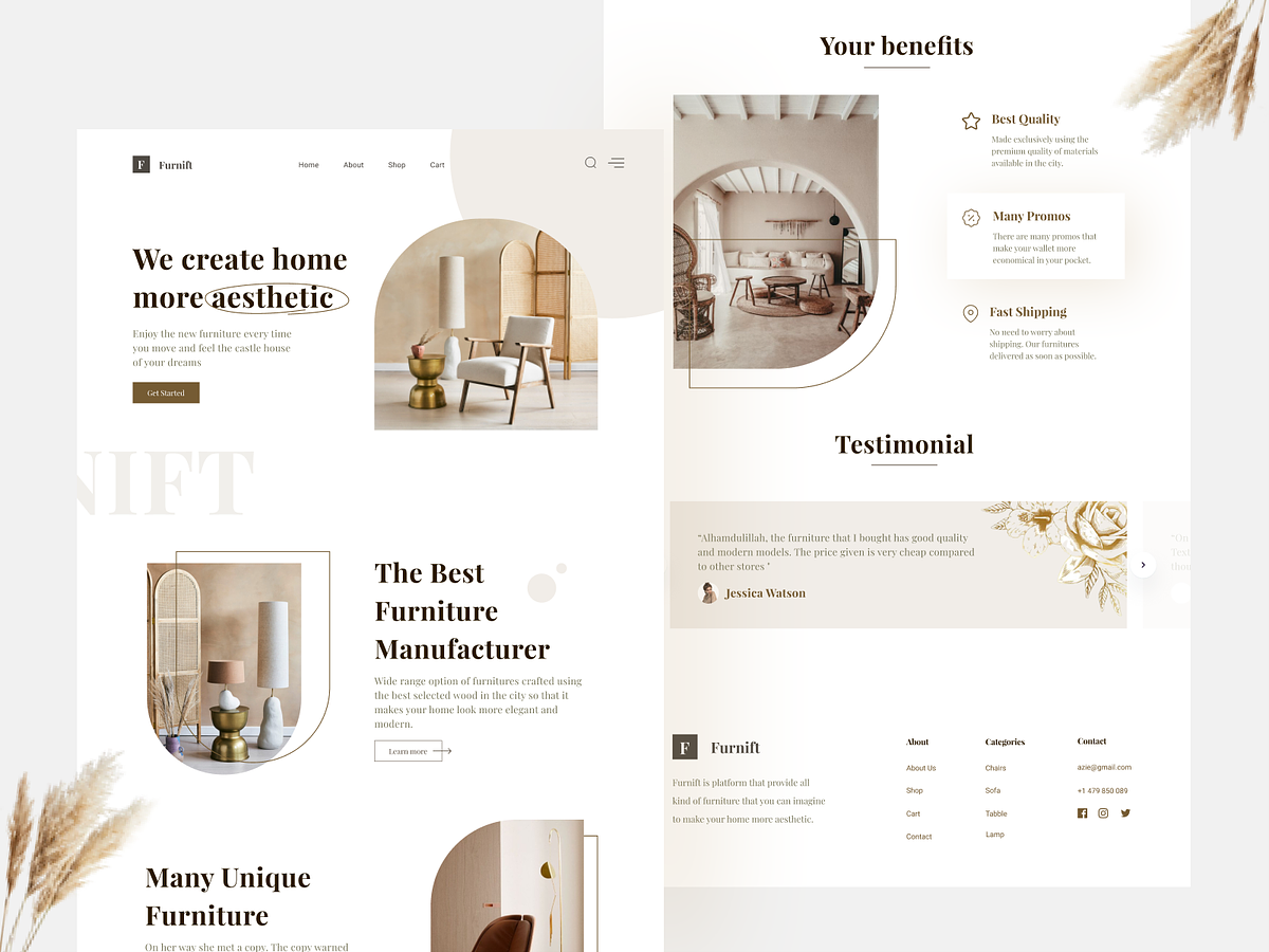 Furnift - Furniture Website Exploration 🪑 by Azie Melasari for Odama on ...