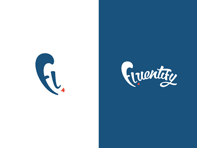 Fluentify Business brand brand business e learning fluentify logo speaking