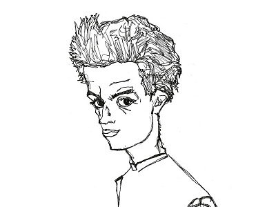 Portrait of Schiele and free sketches art blackwhite pencil portrait schiele sketches