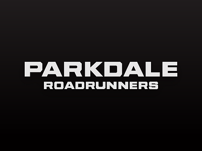 Parkdale Roadrunners Wordmark athletic logo parkdale runner running toronto wordmark