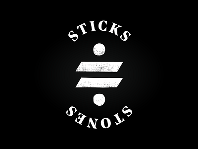 Sticks & Stones Mark (1-colour) athletic branding equality fitness identity illustration kettlebell logo mobility toronto