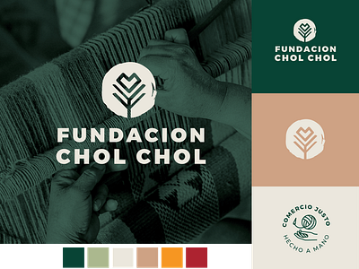 Fundacion Chol Chol araucania artisan artist branding chile color palette fair trade handmade logo logo exploration mark nonprofit textiles weaving