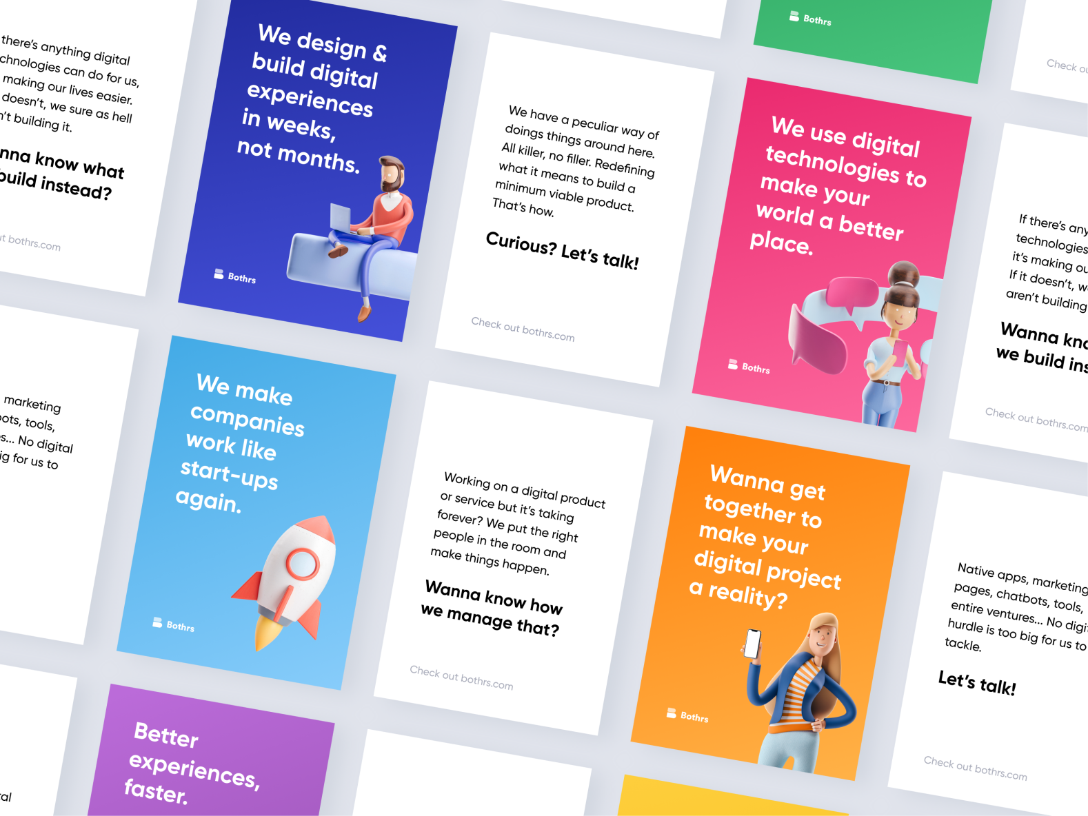 Bothrs Postcards by Wout Helsmoortel for Bothrs on Dribbble