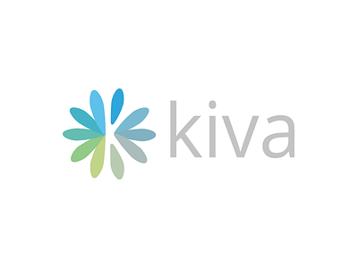 Kiva branding flower identity kiva kiva.org logo