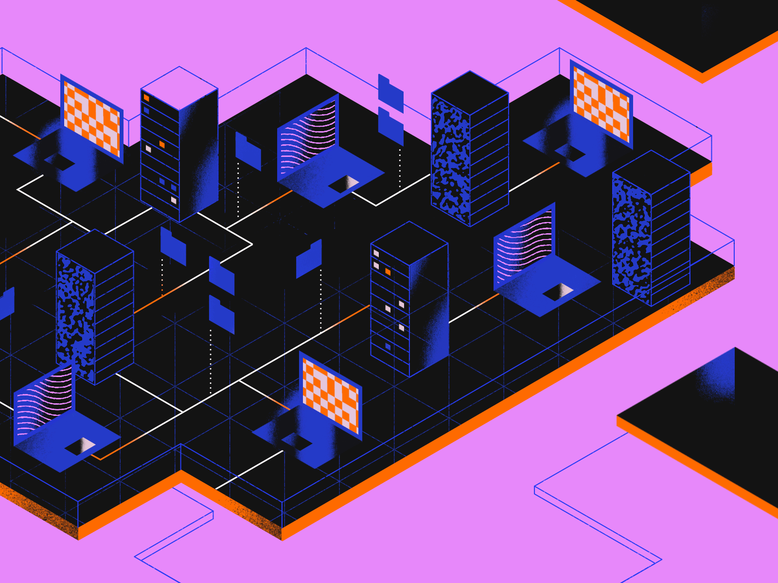Network architecture by Kasia Bojanowska on Dribbble