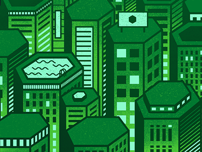 Hexagon City building city illustration skyscraper texture