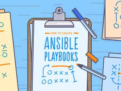 Ansible Playbooks illustration marker match outline plan play type