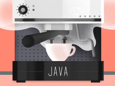 Java coffee cup espresso illustration steam texture