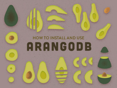 Arangodb avocado food green illustration slice